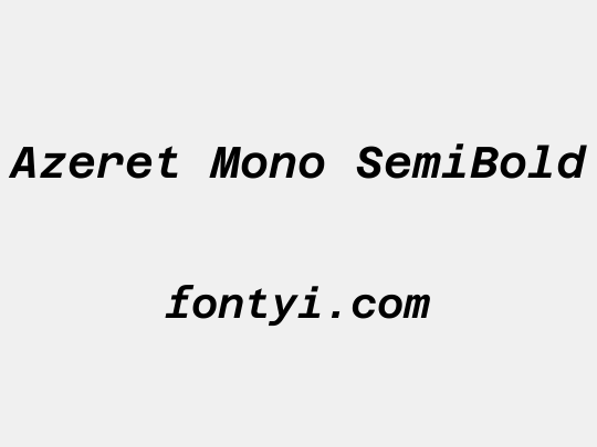 Azeret Mono SemiBold