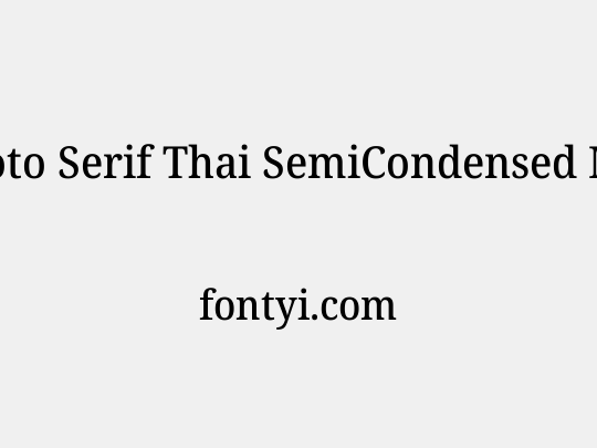 Noto Serif Thai SemiCondensed Medium
