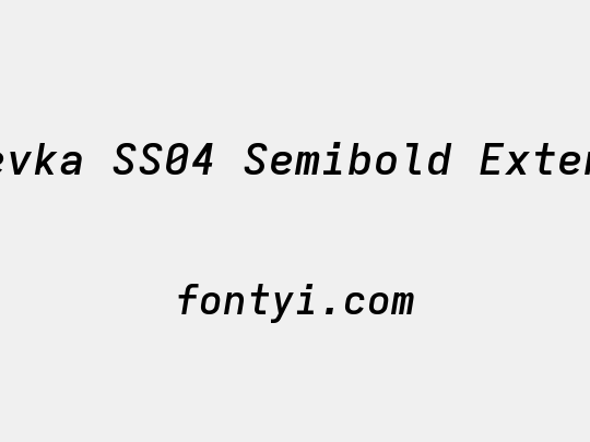 Iosevka SS04 Semibold Extended