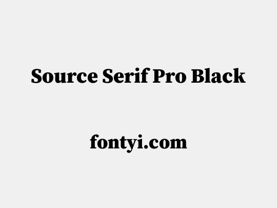 Source Serif Pro Black