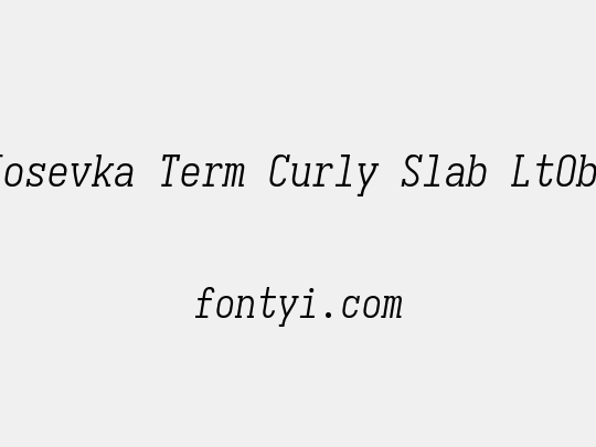 Iosevka Term Curly Slab LtObl