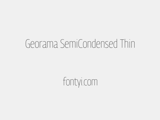 Georama SemiCondensed Thin