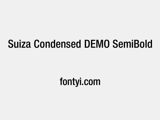Suiza Condensed DEMO SemiBold