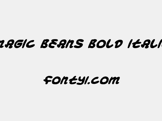 Magic Beans Bold Italic