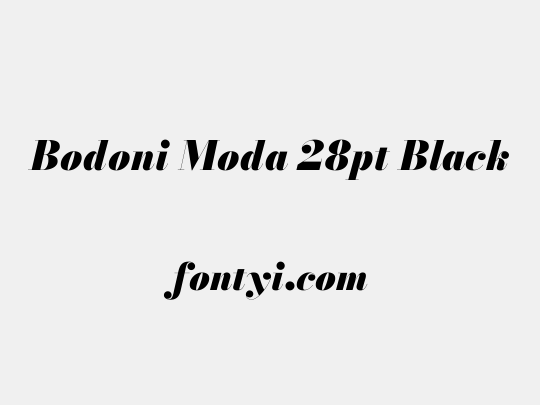 Bodoni Moda 28pt Black
