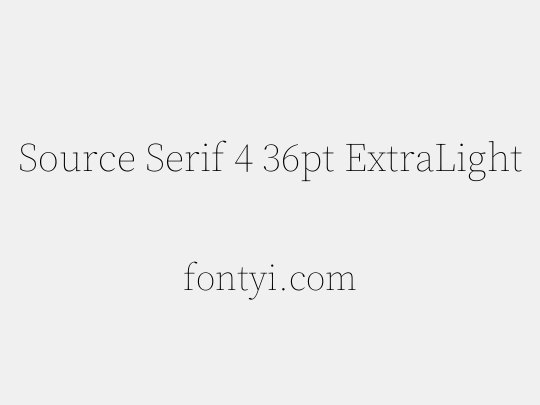 Source Serif 4 36pt ExtraLight