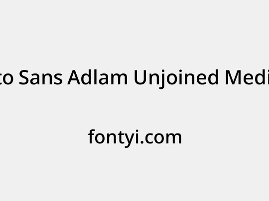 Noto Sans Adlam Unjoined Medium