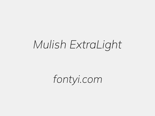 Mulish ExtraLight