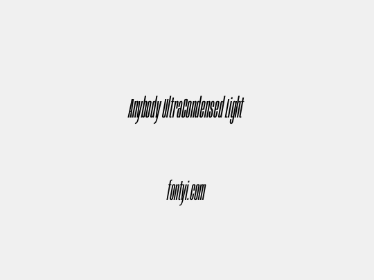 Anybody UltraCondensed Light