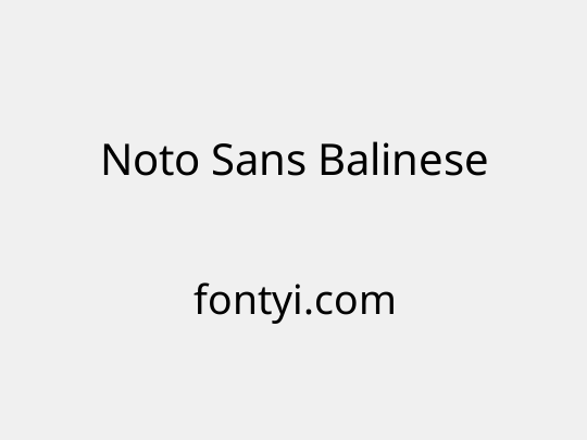 Noto Sans Balinese