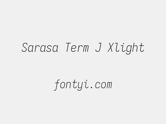 Sarasa Term J Xlight