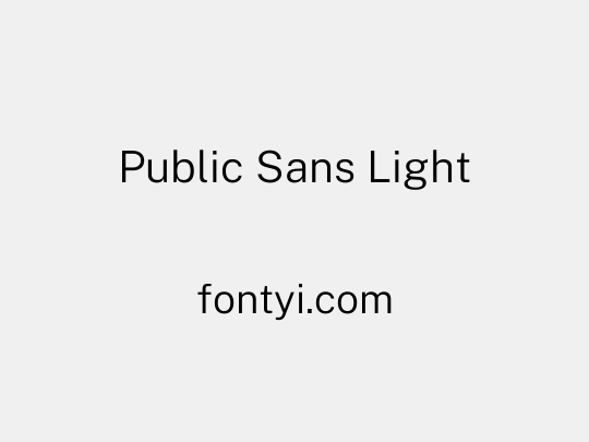 Public Sans Light