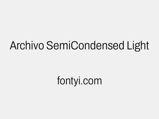 Archivo SemiCondensed Light