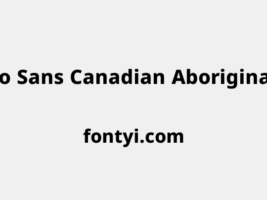 Noto Sans Canadian Aboriginal ExtraBold