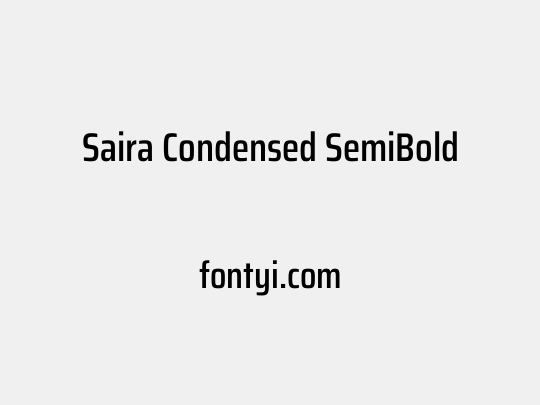 Saira Condensed SemiBold
