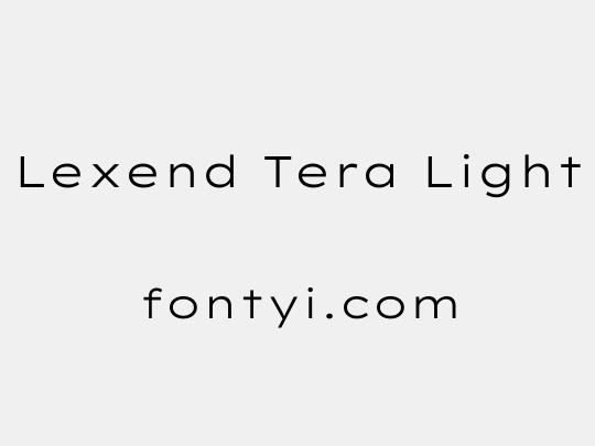 Lexend Tera Light