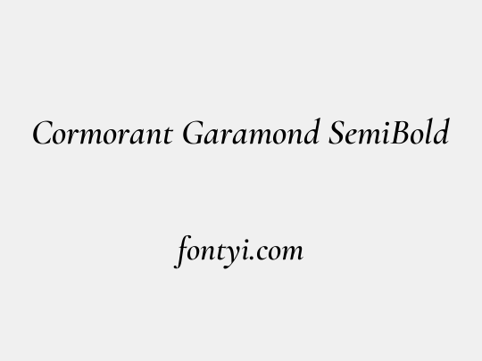 Cormorant Garamond SemiBold