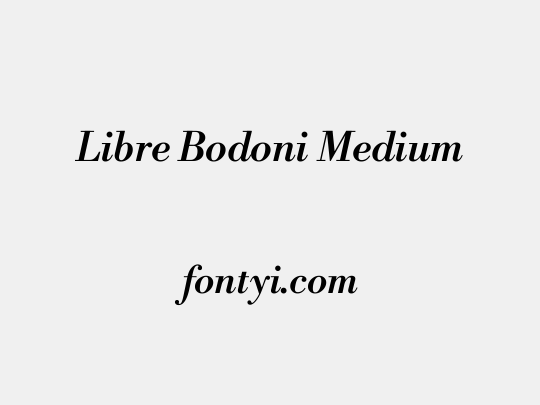 Libre Bodoni Medium
