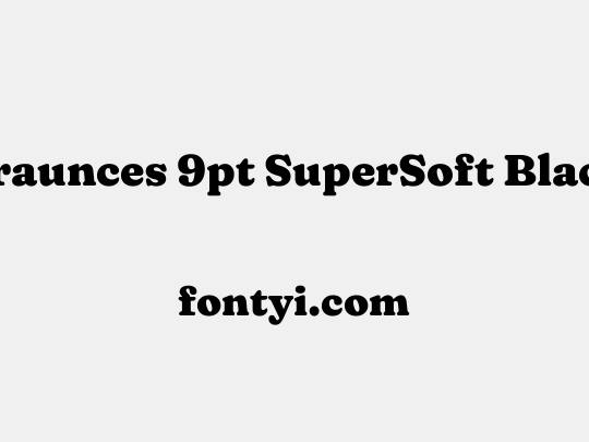 Fraunces 9pt SuperSoft Black