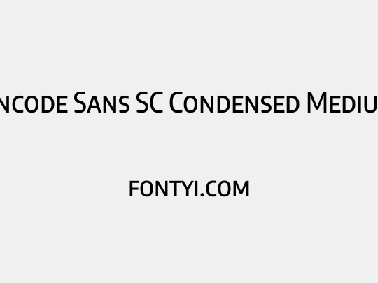 Encode Sans SC Condensed Medium
