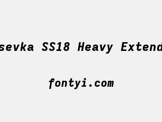 Iosevka SS18 Heavy Extended