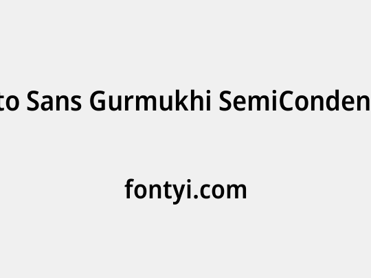 Noto Sans Gurmukhi SemiCondensed SemiBold