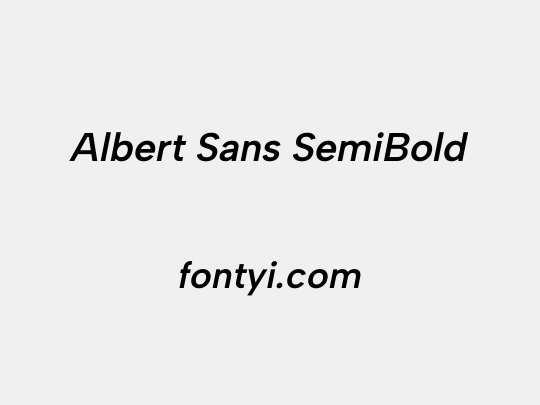 Albert Sans SemiBold