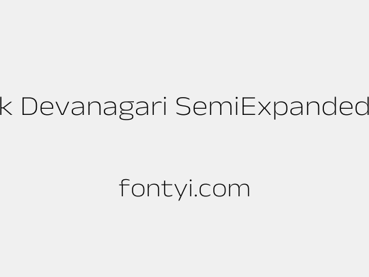 Anek Devanagari SemiExpanded ExtraLight