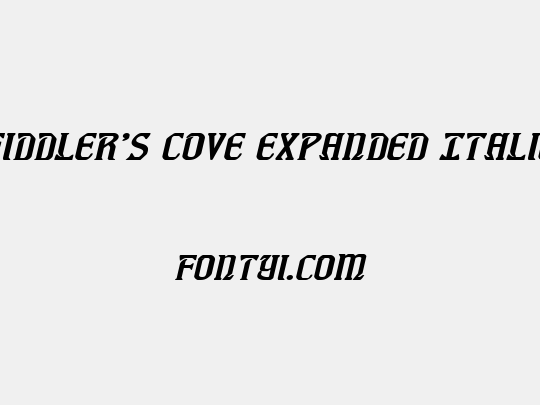 Fiddler's Cove Expanded Italic