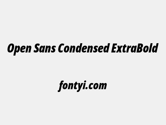 Open Sans Condensed ExtraBold