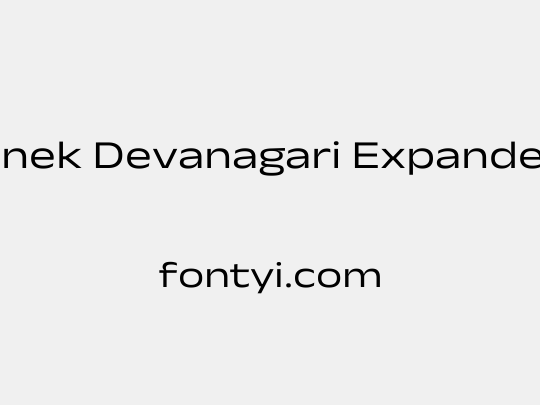 Anek Devanagari Expanded