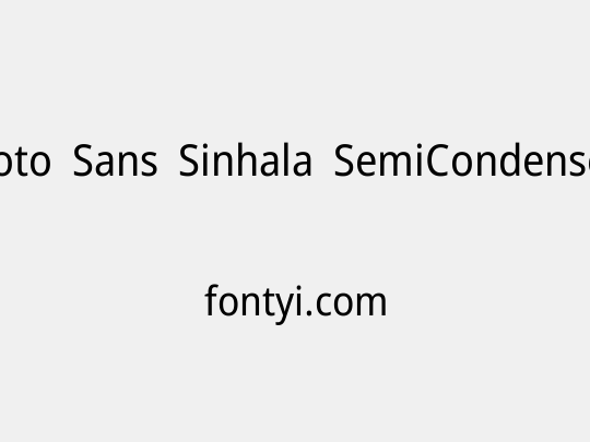 Noto Sans Sinhala SemiCondensed