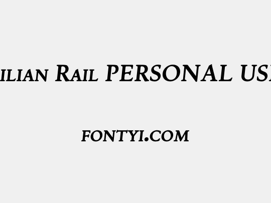 Silian Rail PERSONAL USE