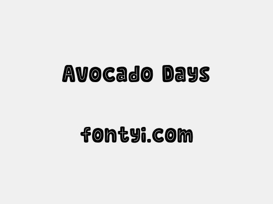 Avocado Days