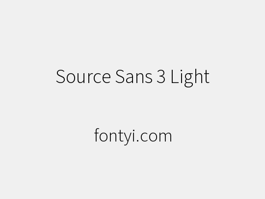 Source Sans 3 Light