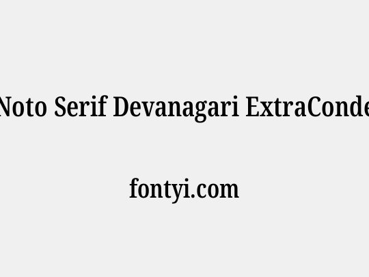 Noto Serif Devanagari ExtraCondensed SemiBold