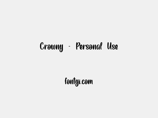 Crowny - Personal Use