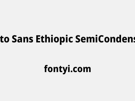 Noto Sans Ethiopic SemiCondensed ExtraBold