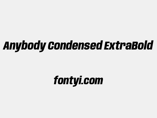 Anybody Condensed ExtraBold