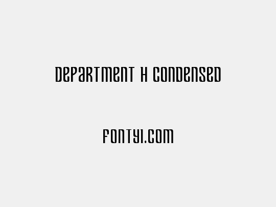 Department H Condensed