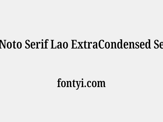 Noto Serif Lao ExtraCondensed SemiBold