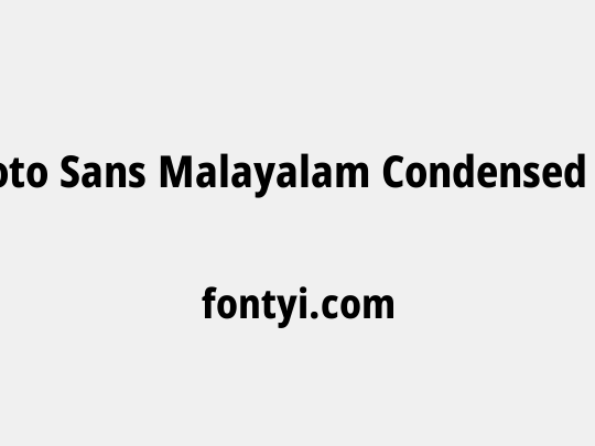 Noto Sans Malayalam Condensed ExtraBold