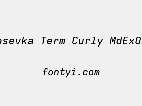 Iosevka Term Curly MdExObl