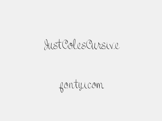 JustColesCursive
