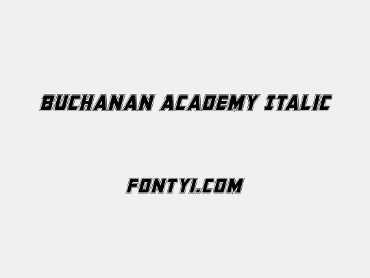 Buchanan Academy Italic