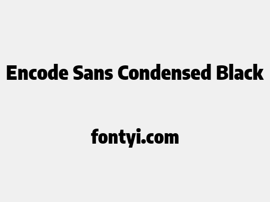 Encode Sans Condensed Black
