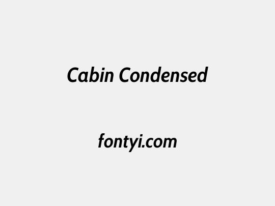 Cabin Condensed