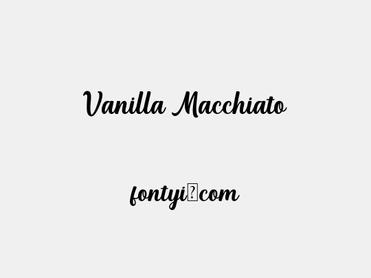 Vanilla Macchiato