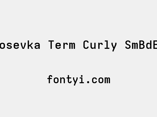 Iosevka Term Curly SmBdEx