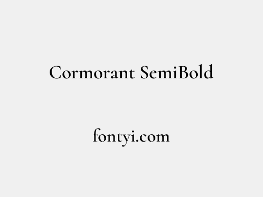 Cormorant SemiBold